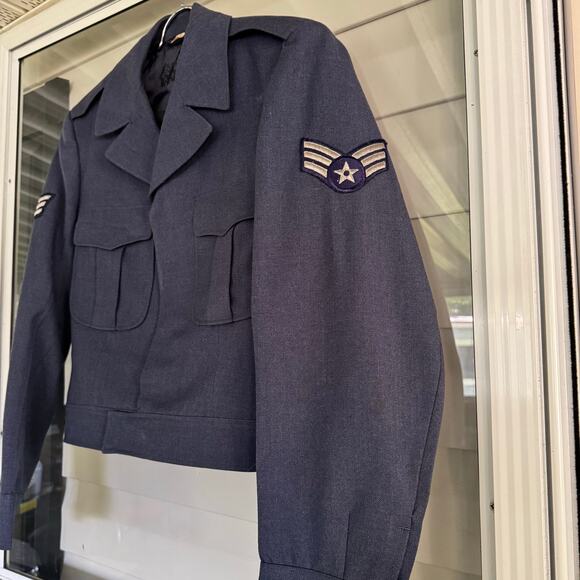 Vintage 1951 USAF Blue Ike Eisenhower UnifoJacket Size 37L 100% Wool Korean War - Picture 3 of 12